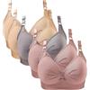 Generic Reggiseni push-up per le donne, reggiseno con scollo a V profondo 5 pezzi spalline regolabili reggiseni tinta unita reggiseno anti cedimento seno reggiseno comfort quotidiano reggiseni taglie forti