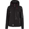 Geographical Norway TISLANDE BELL - Giacca Softshell da Donna Inverno - Giacca Pile Con Cappuccio - Cappotto Con Maniche Lunghe - Parka, Nero , L