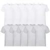 Fruit of the Loom, T-shirt da uomo con scollo a V Valueweight (confezione da 10), 5 bianco/5 grigio, XXL