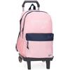 Reebok Sidney Zaino Scuola con Carrello Portatile 15,6 Pollici Rosa 31x44x15 cm Poliestere by Joumma Bags, Rosa, Taglia unica, Zaino scuola con carrello