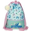 Disney Stitch Just Chill Zaino Sacco Verde 35 x 46 cm Poliestere by Joumma Bags, Verde, Taglia unica, Zaino Sacco