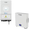 V-TAC SOLAR KIT FOTOVOLTAICO MONOFASE INVERTER DEYE V-TAC 6KW CON ACCUMULO 5,12KW A MURO VT-KIT6D-1X5-LEDKIT6D-1X5