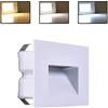 Partenopea Faretto segnapassi da esterno lampada da muro IP65 LED 5W incasso scatola cassetta 503 scale giardino viale gradini CCT 3 Tonalità selezionabilI luce fredda calda Naturale (Bianco)