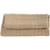 Generic Set Asciugamani Nido d'Ape 1+1 Puro Cotone Viso e Ospite (Beige)