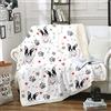 Loussiesd Coperta in pile Sherpa con bulldog francese in 3D, a tema animale, per bambini, ragazzi, ragazze, amanti dei cani, coperta pelosa per divano letto, per letto singolo, 127 x 152 cm
