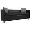 Keketa Divano 3 posti Moderno Multifunzionale Nero 170 x 62.5 x 63 cm Ecopelle