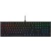 CHERRY MX 10.0N RGB, Tastiera Gaming Meccanica Piatta, Layout per l'Unione Europea (QWERTY), Con Filo, Interruttori Originali CHERRY MX LOW PROFILE RGB SPEED, Nero