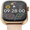 IMIKI FRAME LITE ST2 - Smartwatch uomo donna - Display ISP 1,96, Connettività Bluetooth, Cinturino magnetico, Misura ossigeno nel sangue e Frequenza cardiaca, Android e iOS - Gold + Pink/Orange