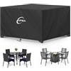 Kipiea Coperture Impermeabili 420D per Tavoli e Sedie Esterne Anti-UV, Anti-Strappo - 107x107x71cm
