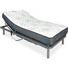 amuéblate online - Confezione letto elettrico articolato rinforzato Ergotop a 5 piani con materasso viscoelastico Dorsaltec, 90 x 190 cm