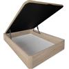 DUÉRMETE ONLINE - Canapé pieghevole extra rinforzato grande capacità con coperchio traspirante, angoli arrotondati, 90 x 200, Cambria