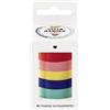 folia 12131 - Nastri di raso RAINBOW, 5 x 4 m, mix di nastri di raso nei colori dell'arcobaleno, come nastro decorativo per archi o come nastro da regalo