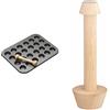 KitchenCraft Kitchen Craft KitchenCraft Stampo Per Crostatine Con Mini Matterello, Acciaio, Grigio Master Class - Pressino Per Canapé E Pasticcini