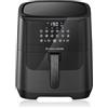 CoolHome AF23 - Friggitrice ad aria calda XXL Deluxe, 6,5 litri, rivestimento in ceramica, nero