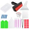 Wuuooei Strumenti di Pittura Diamante, 75 Pcs Kit e Accessori per la Pittura a Diamante, Diamante Pittura Strumenti con Diamante Pittura Scatola per Perline Penna Rullo Vassoio in Plastica Pinzette Etichette