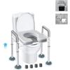 NEWFUN Rialzo WC per Anziani, Comoda WC Alzawater per Anziani, Alzawater per Protesi Anca, Sollevatore per WC Senior con Regolazione in Altezza, Adatto a Tutti i WC Standard, Capacità di Carico: 150KG