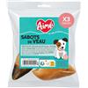 Aimé - Zoccolo di vitello per cani, per cani sani, favorisce la masticazione di lunga durata, da dare tra i pasti, riduce l'ansia e lo stress, buona salute dentale, x3