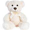 Yeqivo Orsi di peluche Animali imbalsamati Giocattoli di peluche Regalo per Bambino Fidanzata 13.5 Pollici per Natale San Valentino Compleanno Matrimonio Festa (Bianco,1 Pcs)