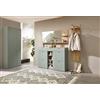 Stella Trading Bari-Set Appendiabiti da corridoio, Effetto, Certificato FSC, 3 Pezzi per Il Vostro Ingresso, plastica Materiale: Legno Metallo, Verde Canna/Rovere Artisan, Garderobenkombination 3
