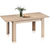 duehome Danna Tavolo da Pranzo allungabile, Quercia Canadese, 140-190 cm (Largo) x 90 cm (Ancho) x 78 cm (Alto)
