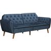 Novogratz Tallulah Divano Letto in Memory Foam, Velluto Blu