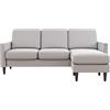 Mr. Kate Divano reversibile Winston in lino grigio chiaro