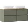 Baikal Duo, Legno Ceramica Melammina 16 mm, Verde Muschio, 60+60 cm