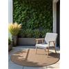 Hanse Home NORTHRUGS Kona Tappeto rotondo classico per interni ed esterni, tessuto piatto classico, reversibile, Oeko-Tex resistente alle intemperie e ai raggi UV, per balcone, terrazza, giardino, iuta bianca