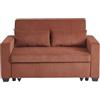 BAÏTA Divano Letto a 2 posti in Velluto a Coste, Terracotta, Dimensions du canapé : 150 x 90 x 87,5 cm