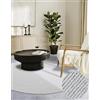 Villeroy & Boch Tappeto di lana Francois rotondo, naturale, tessuto a mano ed ecologico, per soggiorno, camera da letto, sala da pranzo, corridoio, cucina, bianco naturale, 200 cm