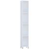 Baikal Armadio da bagno, Mobile da bagno, Armadio alto. Mobili ausiliari. Ripiano Colonna Consegna in kit. Serie Aperta 27 x 180 cm Bianco