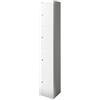 Bisley 696 - Armadietto con Serratura a 1 Scomparto, 4 Scomparti, profondità 305 mm, in Metallo, 30,5 x 30,5 x 180,2 cm, Colore: Bianco
