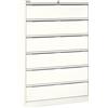 BISLEY Schedario a Tre Strati, DIN A5, 6 cassetti, Acciaio, 625 Bianco Puro, 62.2 x 80 x 132.1 cm