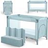 Kikka Boo KikkaBoo So Gifted, Culla da Campeggio e da Viaggio, Lettino, fino a 15 kg, Parco Culla 120 x 60 cm, 1 Livello, Pieghevole, Leggero, Portatile e Compatto, Borsa da Trasporto, Menta