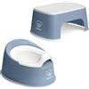 BabyBjörn Bundle of BabyBjörn Vasino Intelligente, Blu oltremare/Bianco + Gabello per Bambini, Blu oltremare/Bianco