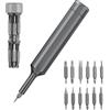 Elsrantor 27 IN 1 Set Cacciaviti Precisione, Mini Cacciavite con Punte Magnetiche in Acciaio S2, Kit di Riparazione, per Telefoni, Computer, Giocattoli, Occhiali e altri Apparecchi Elettronic, Gray