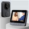 SPORTARC Videocitofono WiFi gratuito con schermo 4 3, citofono bidirezionale, supporto per schede TF, videocitofono wireless per videocitofono
