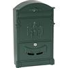 ARREGUI Residencia D-2151/V Cassetta Postale Individuale di Stile Classico in Alluminio, Dimensione M (DIN A4 e Riviste), Verde