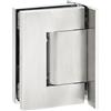 BILOBA 8910 - Nastro per porta in vetro per parete in vetro, 8-13,52 mm, nastro idraulico con regolazione dello zero, in acciaio inox opaco