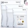 EMBALLAX - 30 Buste per Spedizioni Vinted CON TASCA PER BOLLETTINO - Taglie S/M/L - NON TRANSPARENTI/ULTRA-RESISTENTI - Sacchetti Spedizione in Plastica - Pacchi per Spedizioni Postali - Scatola