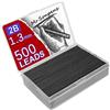 MROOFUL 1000Pcs Meccanico Matita Piombo Core 0.5 0.7 0.9 1.3 2.0mm 2B Grande Capacità Sostituibile Matita Ricarica Studente Scatola Regalo Conveniente (1.3mm)