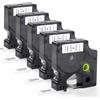 JINTUM 5 X 45013 Etichette compatibili per Dymo Labelmanager 160 D1 45013 dymo s0720530 12 mm x 7 m nero su bianco | Nastro di ricambio per 210D 280 360D 450D per 3M serie PL PL100 PL150 PL200