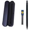 JOMPENS 0.3 0.5 0.7 2.0mm matita automatica Matita meccanica retrattile in metallo basso centro di gravità. Può essere utilizzato per lo schizzo degli studenti (0.5 Penna nera Scatola regalo nera)