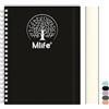 Mlife notebook B5 Foderato, 300pagine quaderno a spirale, copertina rigida in PVC con stampa dell'albero della vita, 100g/M² carta resistente all'inchiostro,per donne, uomini, 17,7x 25cm-Nero