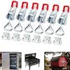 ysister Morsetti a ginocchiera 6pcs metallo chiusura a leva Fast Fixture Buckle con fibbia regolabile per armadietto, porta, scatola, custodia senza serratura o maniglia rotta grande gadget