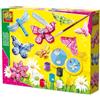 SES Creative Moulage et peinture - Papillon et paillettes - SES CREATIVE - Grand moule, 6 couleurs de peinture, pinceau, paillettes et plâtr