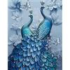 Pracht Creatives Hobby Set di Pittura con Diamanti, Quadro con Motivo Pavone e Accessori, Dimensioni Circa 25 x 35 cm, Set da dipingere con Pietre Glitterate per Bambini a Partire dai 5 Anni di età