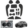 GAFAT Compatibile con Nissan Juke F16 2020-2024 2025 (Freno Elettronico) Tappetini Antiscivolo, Juke Hybrid Tappetini in Gomma, Console Centrale, Cuciture Porte, Accessori Juke F16 (Nero)
