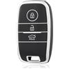 OFF WE GO Custodia Chiave Cover Chiave Guscio Chiavi per Kia Sportage Picanto GT Ceed 2 Sorento Rio Niro Stonic Ceed Soul Cerato TPU Macchina Copri Chiavi Telecomando Auto Portachiavi, Argento Nero