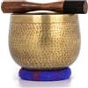 OZCHIN Set di campane tibetane 100% martellate a mano in Nepal, ciotola sonora per meditazione, yoga, chakra, regali unici per donne e uomini (8x11x14 cm)